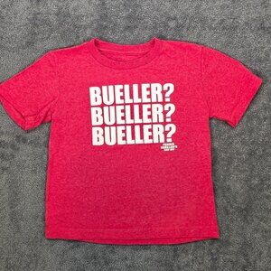 Ferris Bueller Kids Graphic Tee 4T Red Bueller Quote Shirt